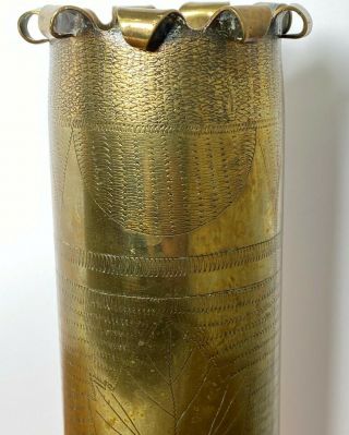 WW1 German Artillery Trench Art 1916 Magdeburg SP252 Shell Casing ENGRAVED 3
