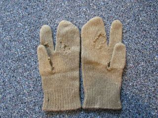 Wwi Us Army Wool Trigger Finger Mittens