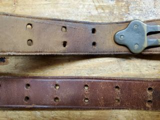 WW1 US SPRINGFIELD RIFLE LEATHER SLING MADE BY HOYT DATED 1918 2