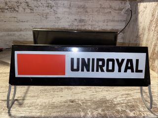 Vintage Uniroyal Tires Advertising Display Rack Stand Double Sided Sign Gas Oil