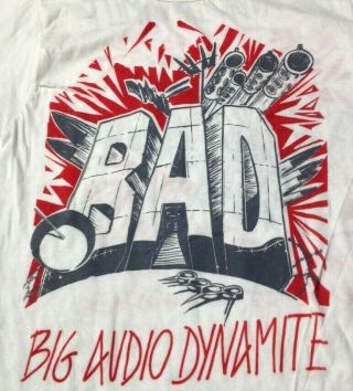 Punk Mick Jones Ex The Clash Big Audio Dynamite Vintage 1980s T Shirt Unworn Xl