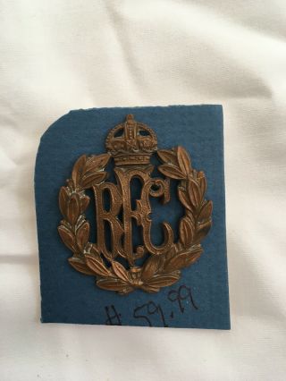 Wwi British Royal Flying Corps Metal Cap Badge Enlist Man