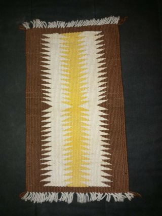 Exceptional Native American Navajo Indian Eye Dazzler Design Wool Rug 2