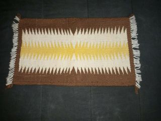 Exceptional Native American Navajo Indian Eye Dazzler Design Wool Rug 3
