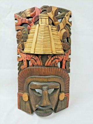 Maya Mayan Mask Head Aztec Inca Statue Sculpture Wall Plaque Aztlan Art