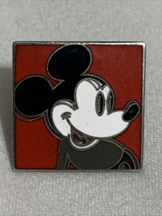 1994 Vintage Acme Studio Mickey Mouse Square Red Lapel Disney Pin Andy Warhol