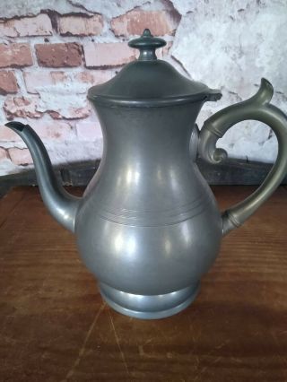Vintage Woodbury Pewter Tea Kettle Coffee Pot 9 1/2 " High