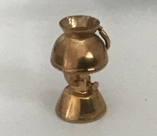 Vintage 9ct Gold Table Lamp Charm for Bracelet or Pendant.  Not Scrap. 2