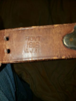 WW1 US Leather Rifle Sling 1918 Dated 3