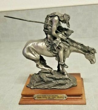 Chilmark James Earle Fraser " The End Of The Trail " Pewter Sculpture