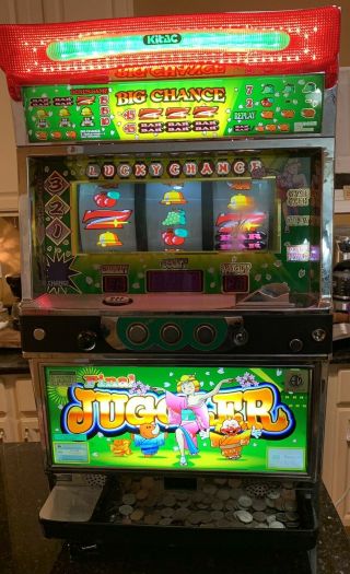 Kitac Juggler Girl Big Chance Pachislo Skill Stop Token Slot Machine