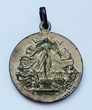 1919 Australia World War 1 Victory / Peace Medal Amor Ltd 1 - 1/16 - In / 27mm