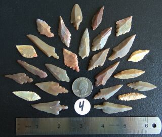 Nu4) 25 Uniface Unifaced Neolithic Artifacts Arrowheads Arrow Head Points Africa