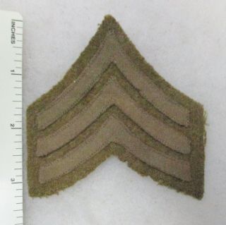 Ww1 Vintage Us Army Sergeant Stripes Rank Chevron Patch On Wool
