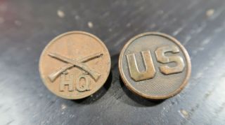 Wwi Us Army Collar Disc For Us And Infantry Headquarters