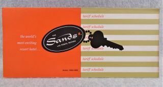 Vintage 1964 - 65 The Sands Hotel Casino Vegas Brochure Frank Sinatra Xxrare