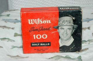 Vintage 1950’s Wilson Sam Snead Golf Balls Nos 4 Packs 1 Dozen W Store Display