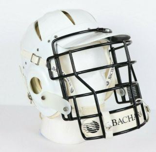 Vintage Bacharach Lacrosse White Helmet Rasin 31 Lhn Umg - L Vtg Lax