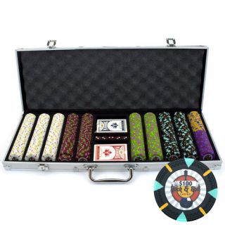 500 Rock & Roll 13.  5g Clay Poker Chips Set With Aluminum Case - Pick Chips