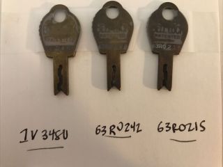 3 Bell Lock Mills Slot Machine Keys