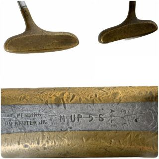 Vintage John Reuter Bullseye Putter Mup5s Patent Pending Steel Shaft Rh 34 "