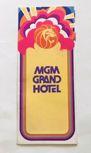 “VERY RARE” VINTAGE MGM GRAND HOTEL,  LAS VEGAS TOURIST BROCHURE 2