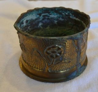 Wwi German Army Trench Art 1918 Magdeburg Artillery Shell With Flower Design
