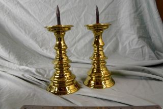 Virginia Metalcrafters Colonial Williamsburg Spiked Candlestick Brass -