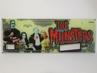 Vintage Igt The Munsters Casino Slot Machine Glass Insert Sign