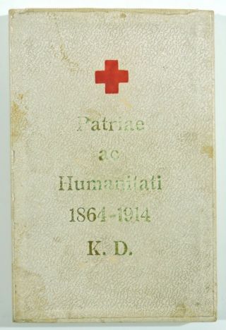 Austrian Red Cross Medal Box,  Patriae Ac Humanitati 1864 - 1914