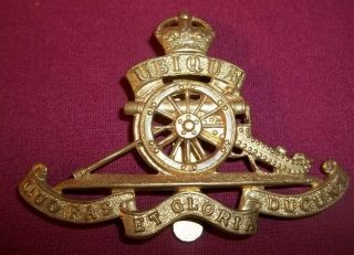 World War I Ww1 Royal Regiment Of Artillery British Army Cap Badge