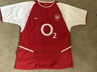 Arsenal Vintage Mens Home Shirt 2002/2004 Size Medium