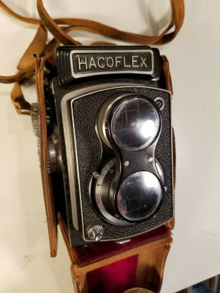 Hacoflex Vintage 6x6 TLR Camera By Tougodo Japan w.  Viewer Tri - lauser Lens 2