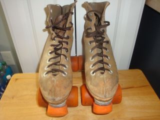 Womens Size 6 - Vintage Riedell Leather Rental Roller Skates