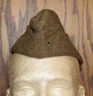 Ww I Us Army Enlisted Winter Serge Field Wool Garrison Cap Size 6 3/4 No Holes