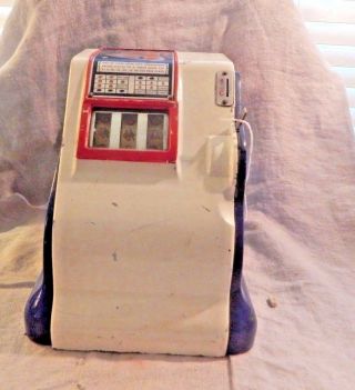 Liberty Bell Groetchen 1 Cent Trade Stimulator 1940s Blue Slot Machine Penny