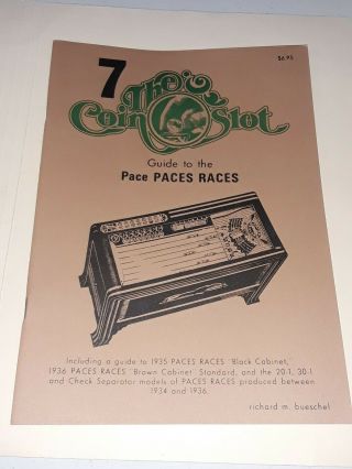 7 The Coin Slot Pace Paces Races Etc Slot Machine Guide Book Bueschel
