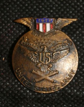 World War I Veterans Medal Presented By The City Of Portland Ore.  To Its Ww I Vet