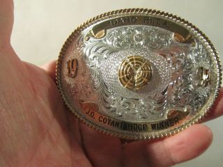 1994 Trophy Belt Buckle Montana Silversmiths German Silver Idaho P.  I.  T.  A.