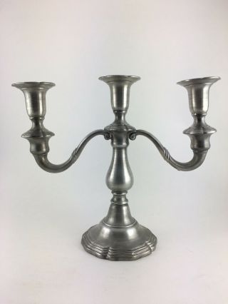 Antique Colonial Casting Co (ccc) Pewter Candelabra,  Meriden Conn