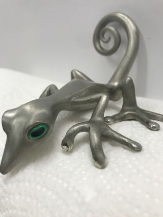 Lizard Ledge Shelf - Sitter Pewter Figurine Sculptures Stepper Hand - Cast Usa
