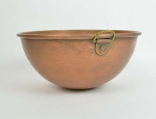 Vintage 10 " Copper Mixing Bowl Made In England