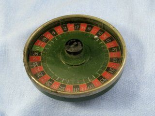 Vintage Monte Miniature Bakelite Roulette Wheel Card Game Casino