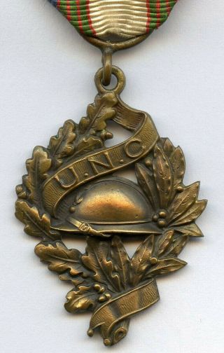 France Wwi Medal Military Veterans Unc Union Nationale Combattants 1914 - 18