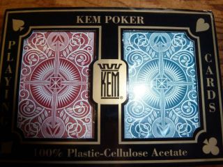 Kem Arrow Red And Blue Poker Size Wide Playing Cards