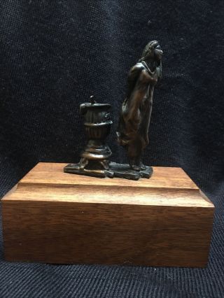 " Warming Up " Woman & Woodstove Bronze Sculpture By Pamela Harr 136/295