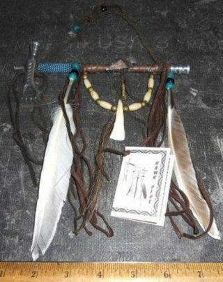 Native American Indian Peace Pipe/tomahawk: Handmade Navajo