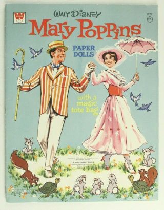 Vintage Toy Paper Dolls Walt Disney Mary Poppins Cartoon 1974 Whitman Publishing