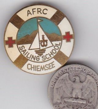 Bavaria German Post Wwii Us Armed Forces Red Cross Chemsee Medal Tinnie
