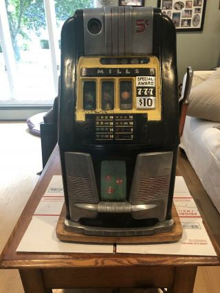 Vintage Mills.  5 Cents High Top 30’s - 40’s Slot Machine